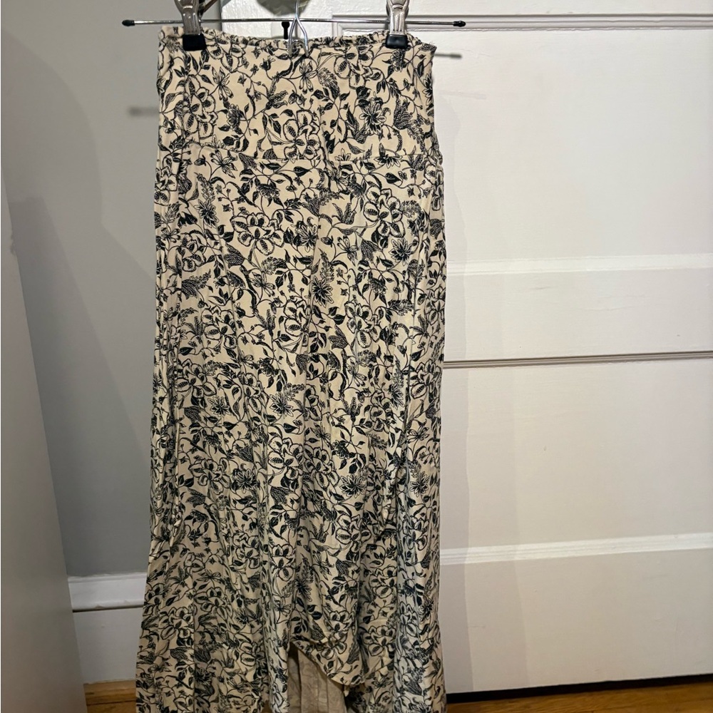 Floral Black and White Women's Skirt